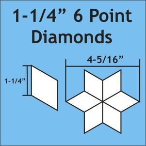 1-1/4" 6 Point Diamonds