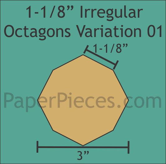 1-1/8" Irregular Octagons Variation 01