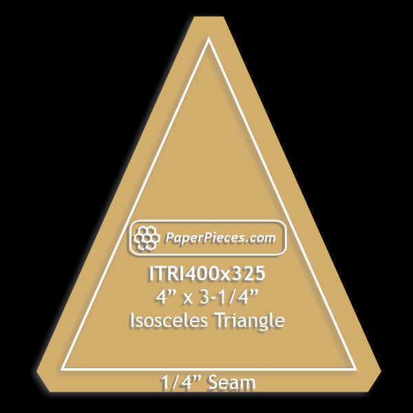 4" x 3-1/4" Isosceles Triangle