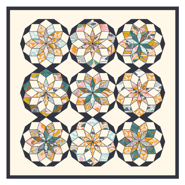 Starflower Wall Hanging by Paper Pieces