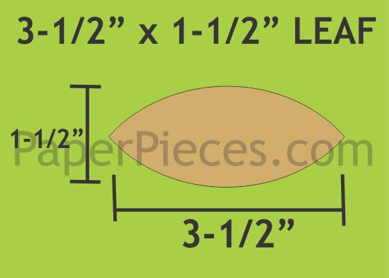 3-1/2" x 1-1/2" Leaf