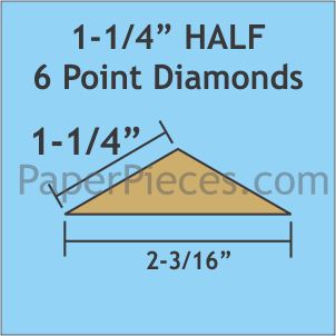 1-1/4" Half 6 Point Diamonds