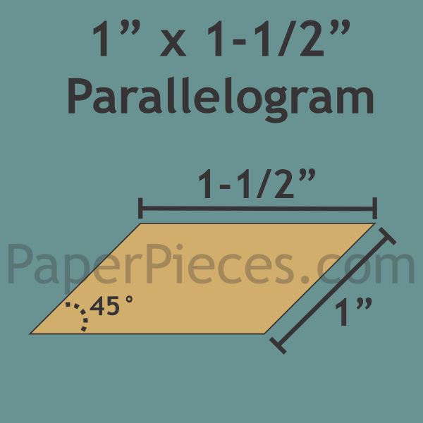 1 x 1-1/2" 45 Degree Parallelograms and Acrylics