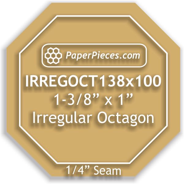 1-3/8" x 1" Irregular Octagons