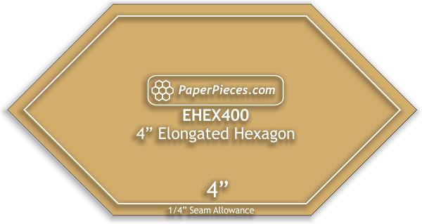4" Elongated Hexagon