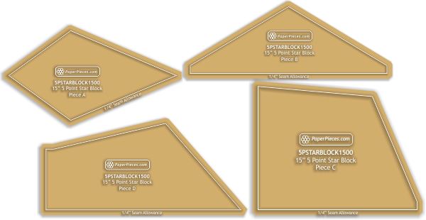 15" 5 Point Star Block