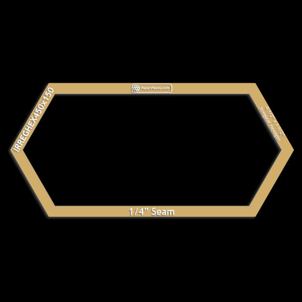 4-1/2" x 1-1/2" Irregular Hexagon