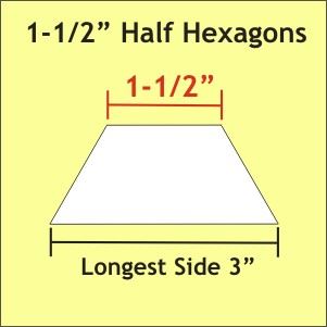 1-1/2" Half Hexagons