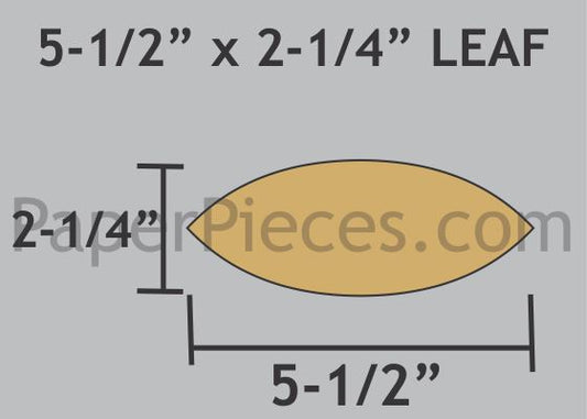 5-1/2" x 2-1/4" Leaves