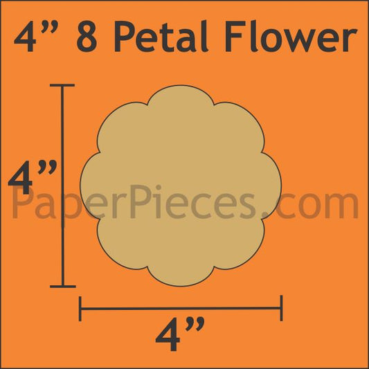 4" 8 Petal Flowers