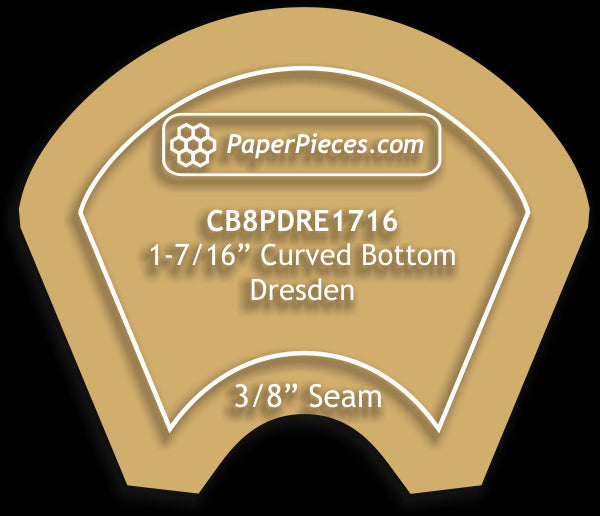 1-7/16" 8 Petal Curved Bottom Dresdens