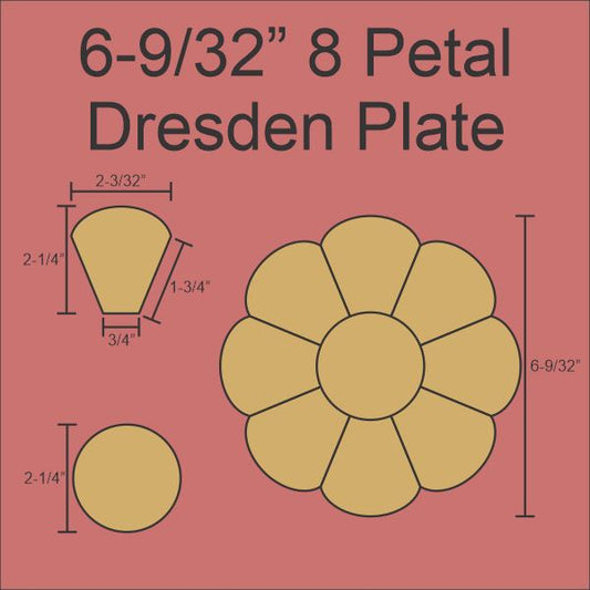 6-9/32" 8 Petal Dresden