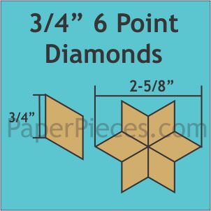 3/4" 6 Point-60 Degree Diamonds