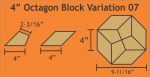 4" Octagon Block Variation 07