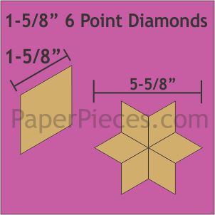 1-5/8" 6 Point Diamonds