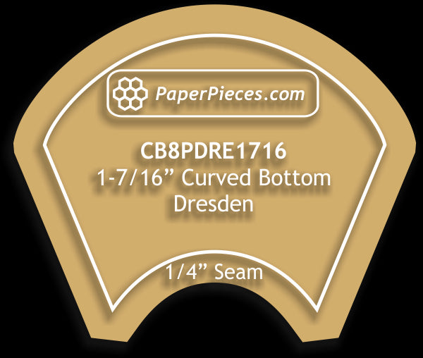 1-7/16" 8 Petal Curved Bottom Dresdens