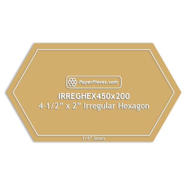 4-1/2" x 2" Irregular Hexagon