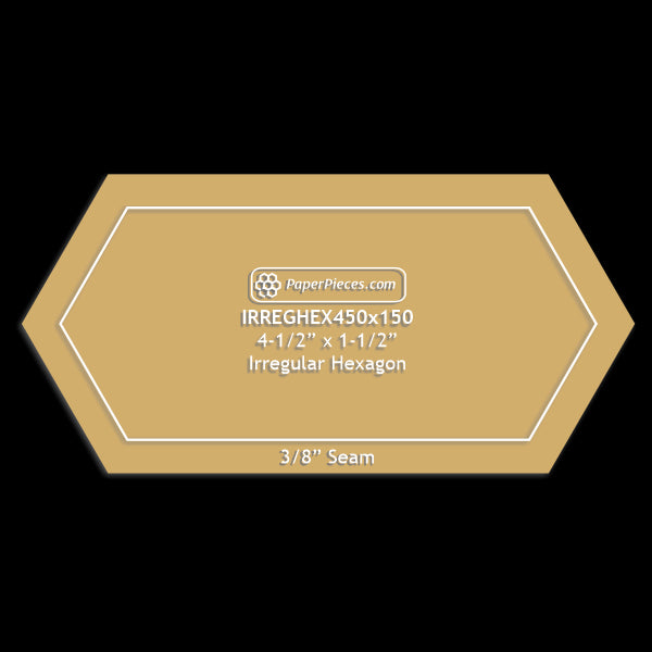 4-1/2" x 1-1/2" Irregular Hexagon