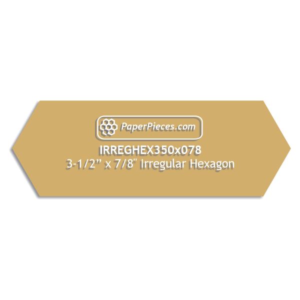 3-1/2" x 7/8" Irregular Hexagon
