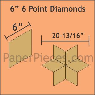 6" 6 Point Diamonds