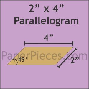 2" x 4" 45 Degree Parallelograms