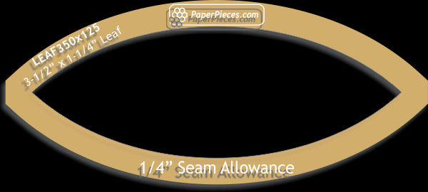 3-1/2" x 1-1/4" Leaf