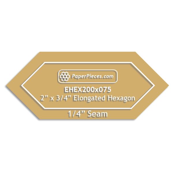 2" x 3/4" Elongated Hexagon