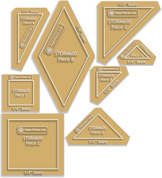 6" Storm at Sea Blocks