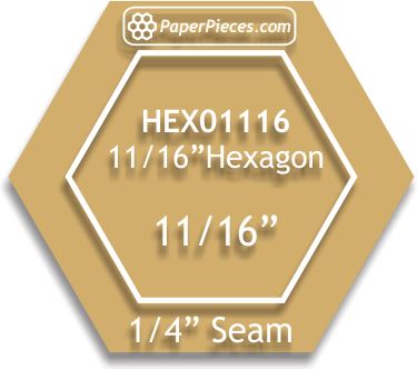 11/16" Hexagons