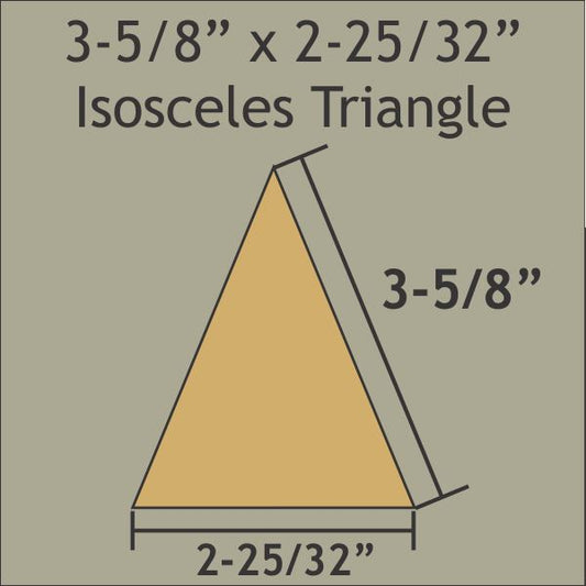 3-5/8" x 2-25/32" Isosceles Triangles