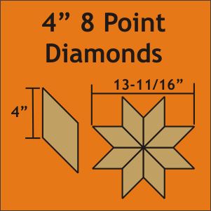 4" 8 Point Diamonds