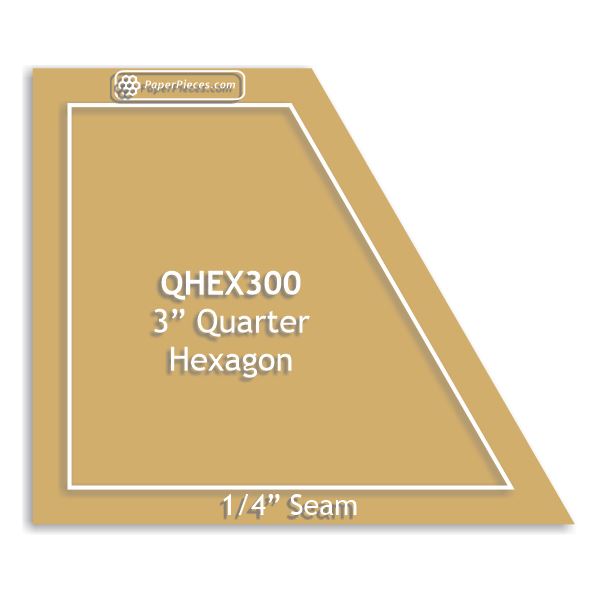 3" Quarter Hexagon