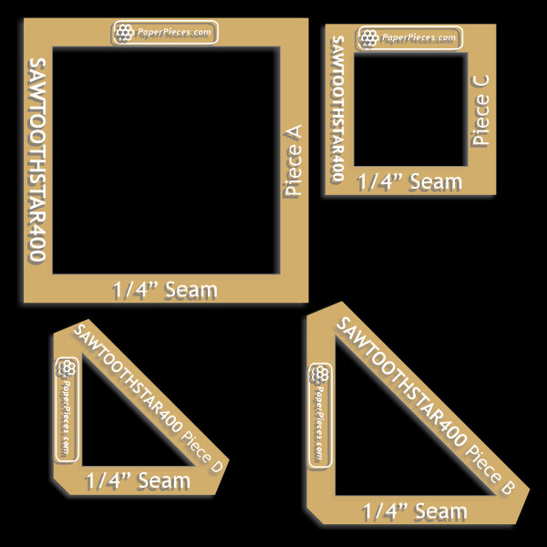 4" Sawtooth Star Block