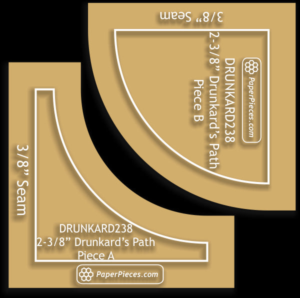 2-3/8" Drunkard's Path Block