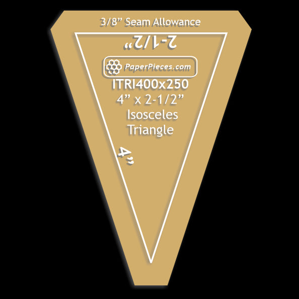 4" x 2-1/2" Isosceles Triangle