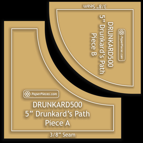 5" Drunkard's Path Block