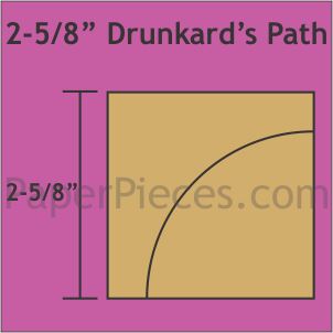 2-5/8" Drunkard's Path Blocks
