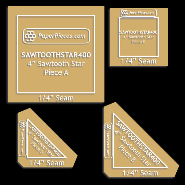 4" Sawtooth Star Block