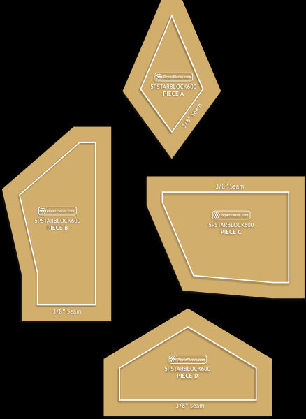 6" 5 Point Star Blocks