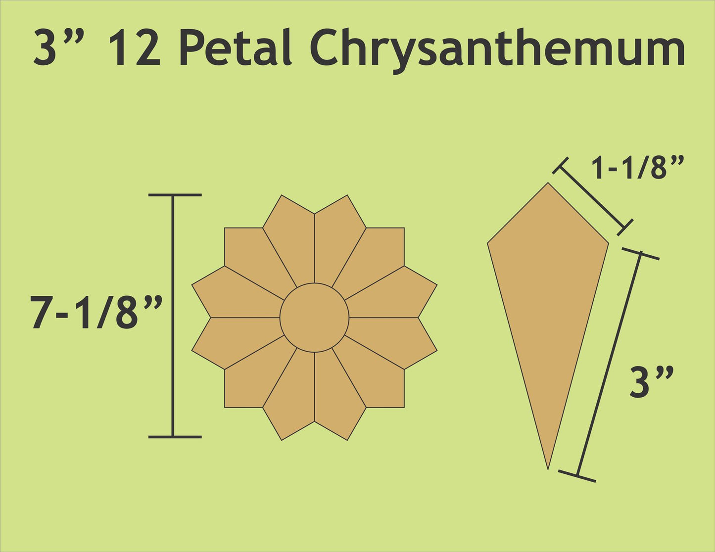 3" 12 Petal Chrysanthemums