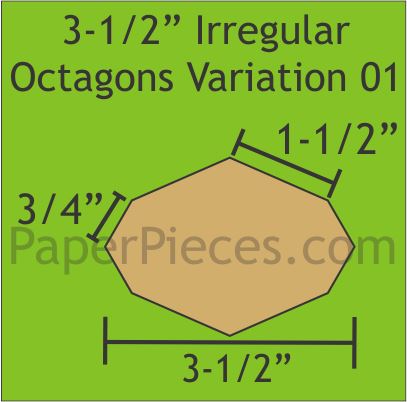 3-1/2" Irregular Octagon Variation 01
