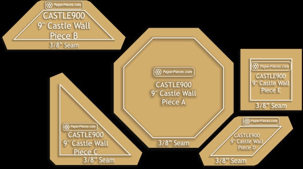 9" Castle Wall Block