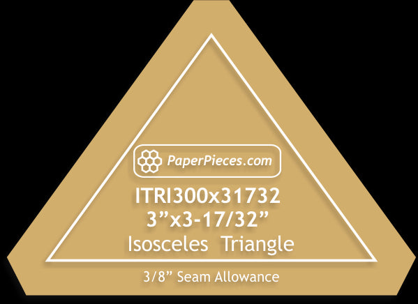 3" x 3-17/32" Isosceles Triangles