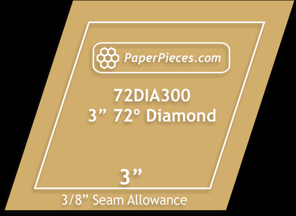 3" 72 Degree Diamonds