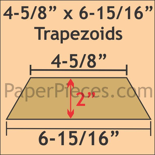 4-5/8" X 6-15/16" Trapezoids