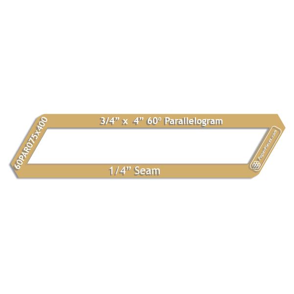 3/4" x 4" 60 Degree Parallelogram