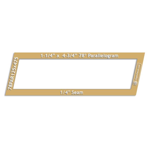 1-1/4" x 4-3/4" 78 Degree Parallelogram