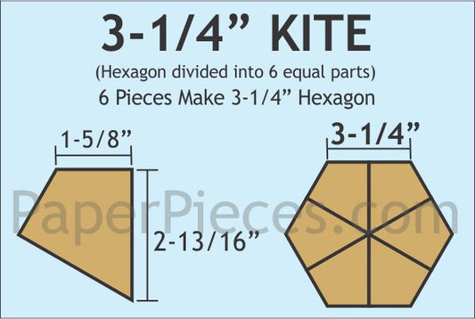 3-1/4" Hexagon Kites