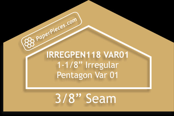 1-1/8" Irregular Pentagon Variation 01