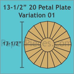 13-1/2" 20 Petal Plate Variation 01
